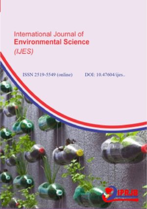 International Journal of Environmental Sciences (IJES) Vol 1 No 1(2016)
