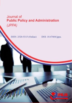Journal of Public Policy and Administration (JPPA) Vol 4 No 1 (2019)