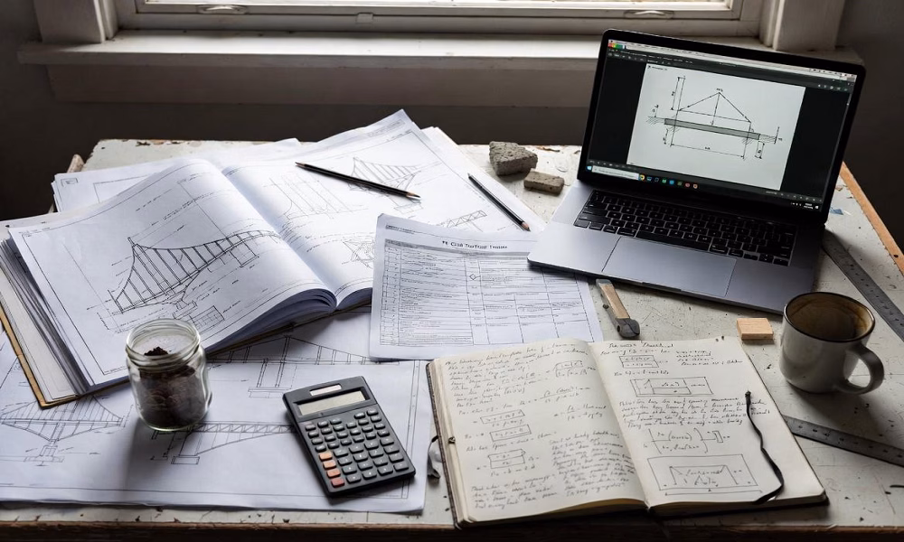 Engineering researcher preparing a civil engineering manuscript for journal submission